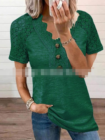 BONNIE | Stylish Short Sleeve Lace Top