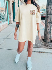 DAISY | Round Neckline T-shirt Dress