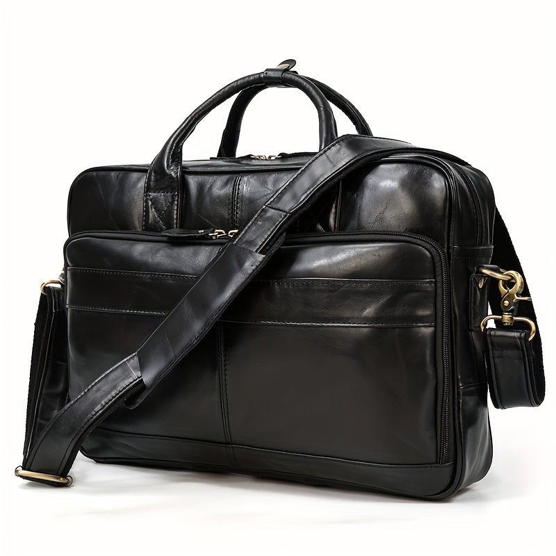 Milan | Leather Crossbody Messenger Laptop Bag