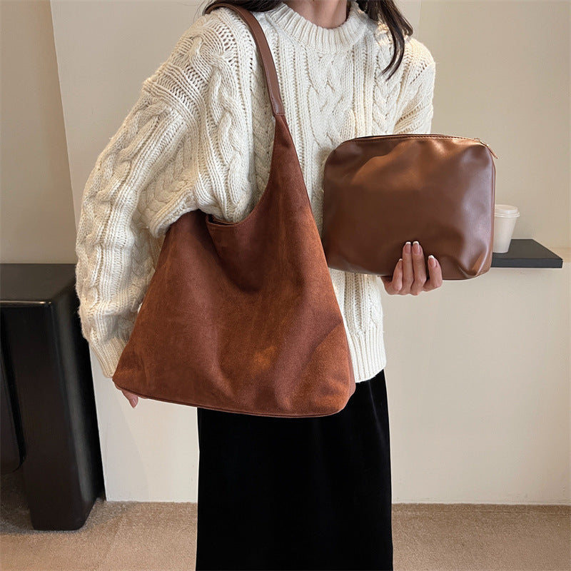 Almira | Stylish Suede Shoulder Bag