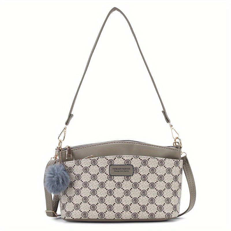 Mila | Leather Shoulder Bag for Women with Plaid Pattern