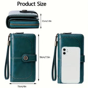 Skyla | Retro RFID Travel Wallet | Large Capacity