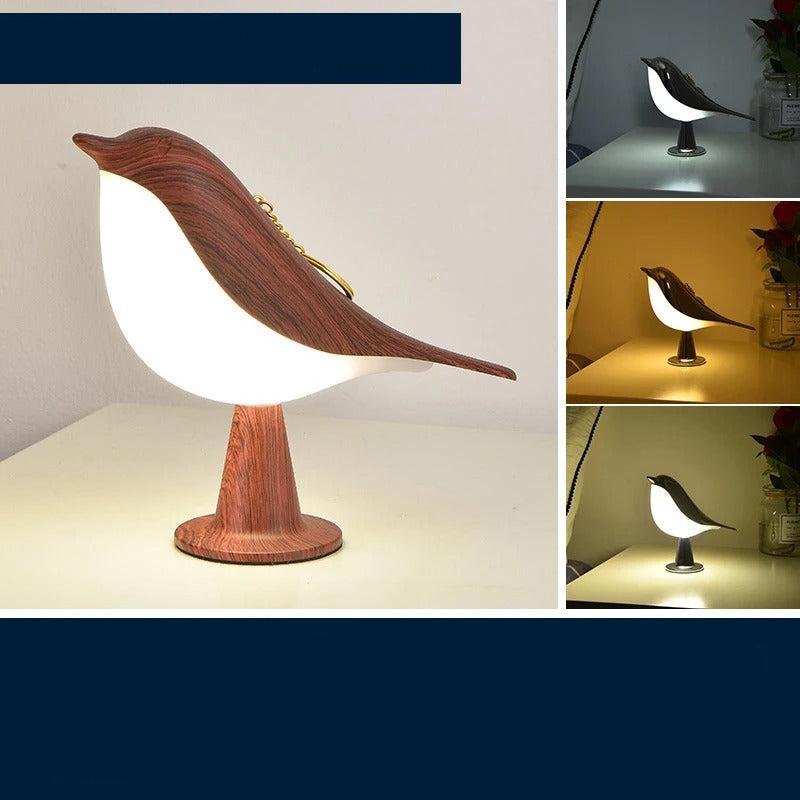 GlowNest | Wooden Bird-Shaped Night Lamp