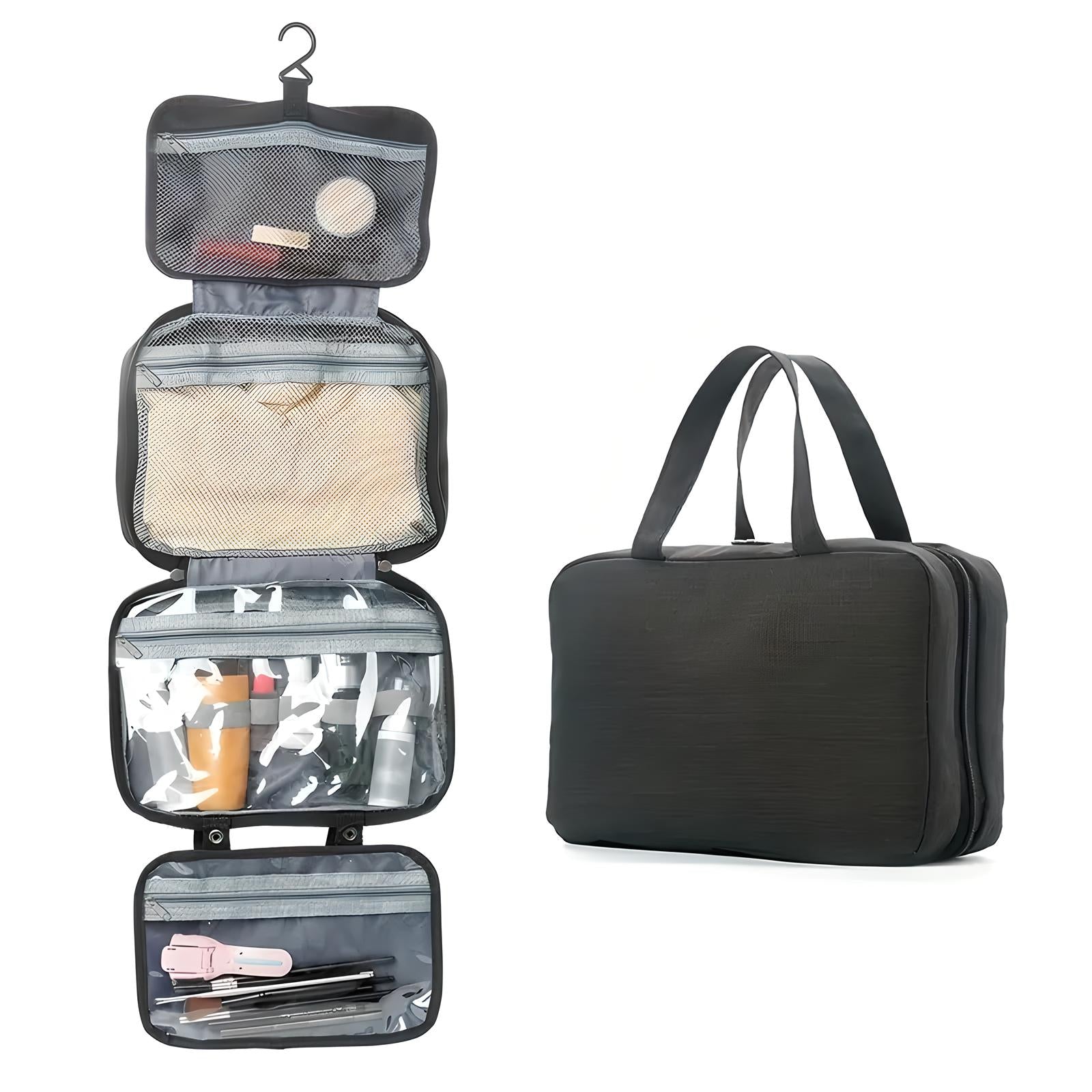 Sam | Compact & Spacious Travel Toilet Organizer with Multiple Compartments