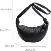 Sofie | Elegant Half-Round PU Leather Bag for Women