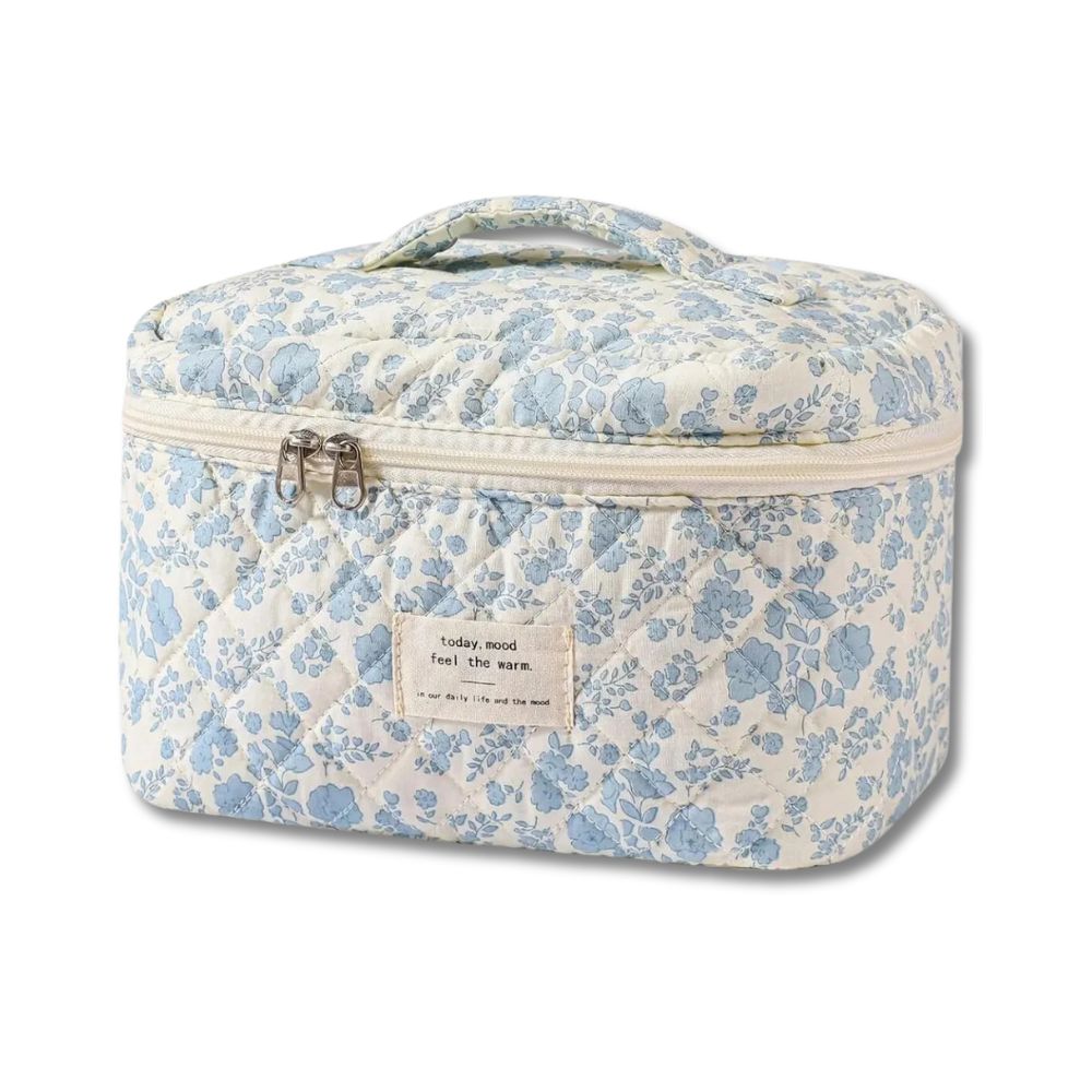 Meilani | Elegant Floral Quilted Cosmetic Bag