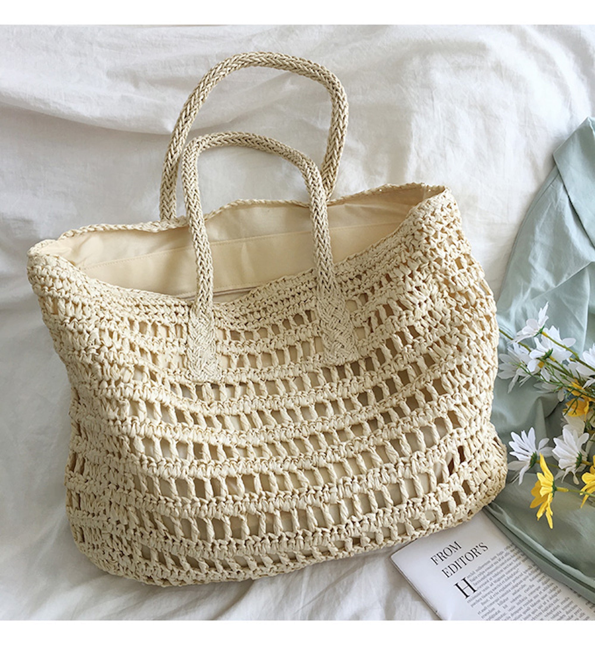 STELLA | Stylish Woven Beach Bag