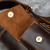 Zion | Retro Crazy Horse Leather Crossbody Sling Travel Bag