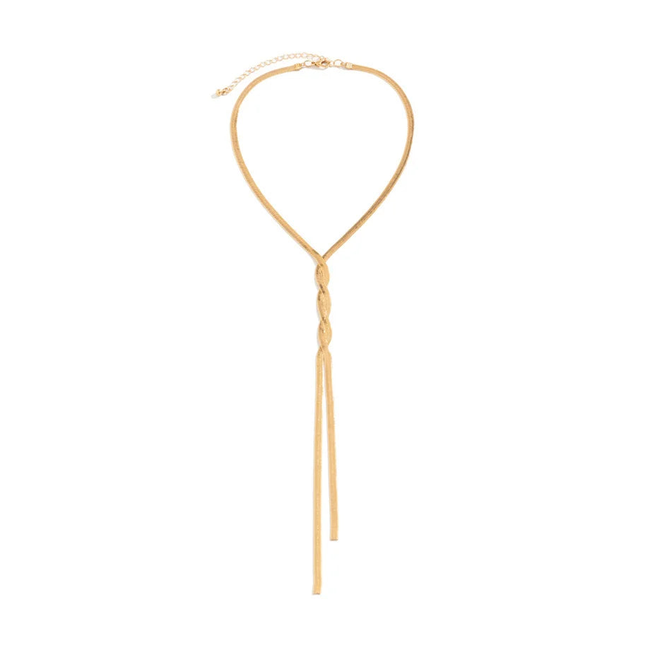 Alira | Serpent Lariat Necklace