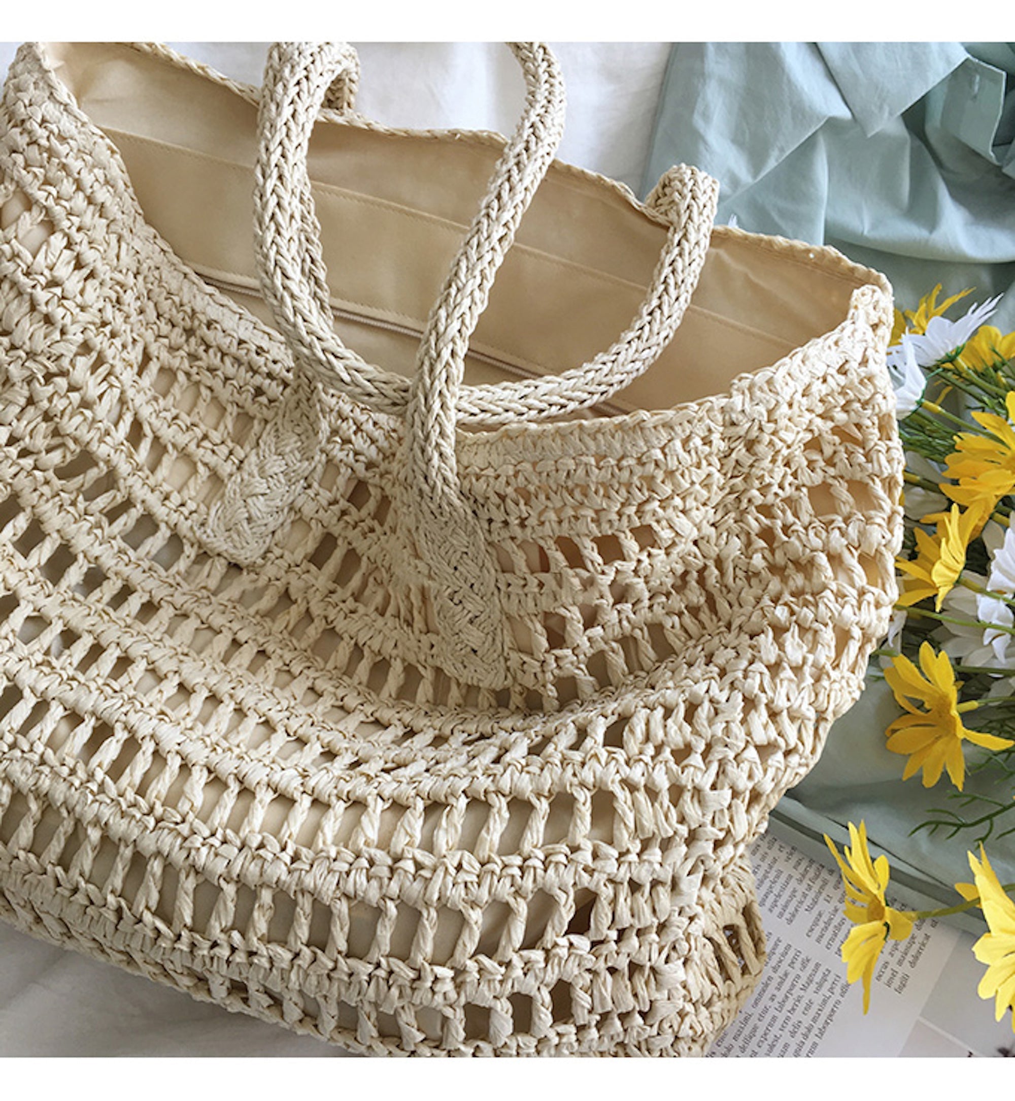 STELLA | Stylish Woven Beach Bag