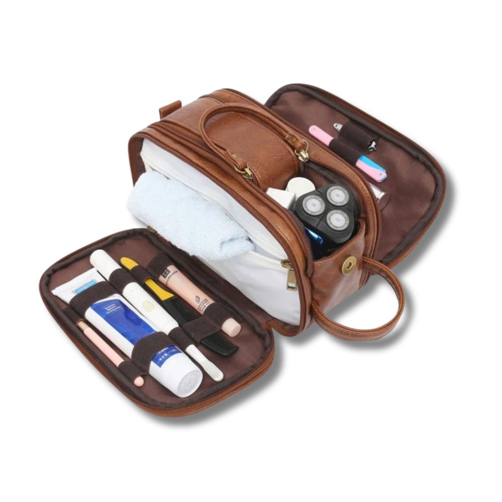 Mikaela | Royal Leather Travel Toiletry Bag