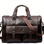 Milan | Leather Crossbody Laptop Travel Messenger Bag