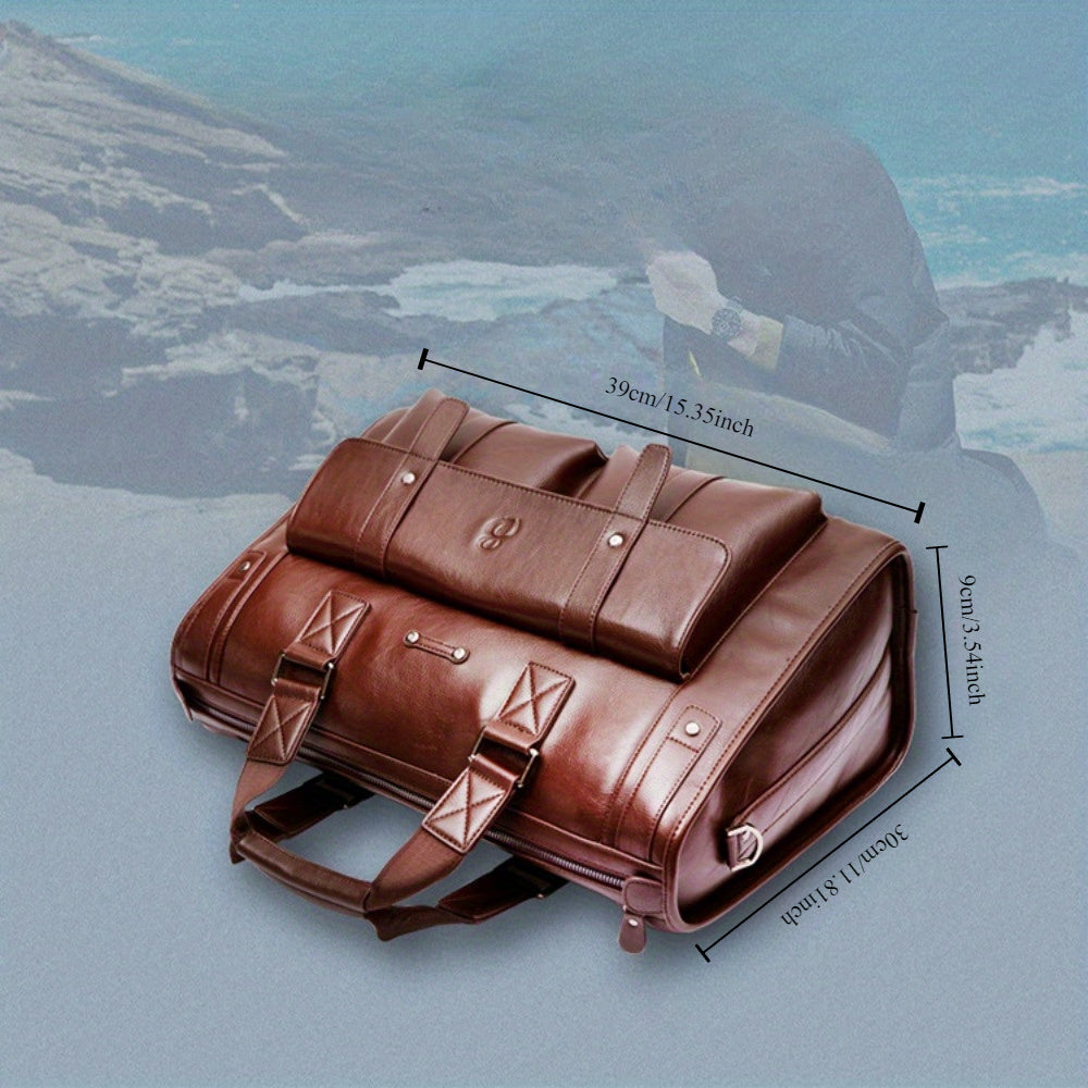 Milan | Leather Crossbody Laptop Travel Messenger Bag