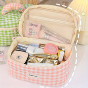 Melody | Versatile Vichy Check Beauty Essentials Organizer Set