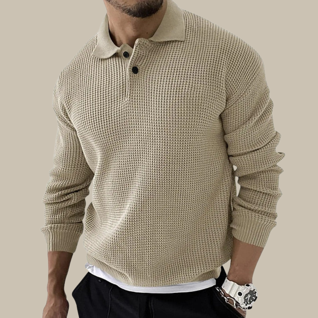 OSLO | Casual Chic Mens Polo Shirt Long Sleevs