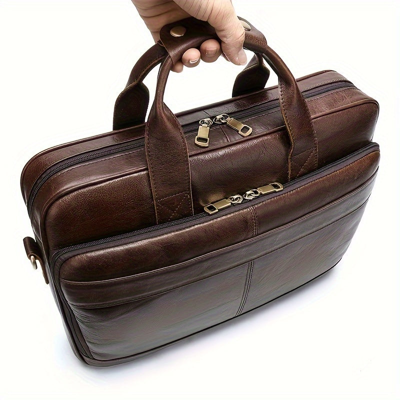 Dylan | Large Capacity Leather Laptop Shoulder Bag