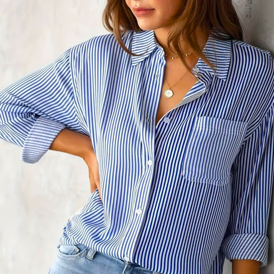 OLIVIA | Comfortable Classic Button Down Blouse