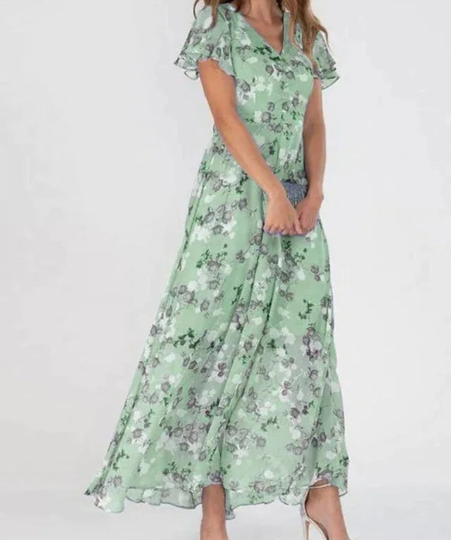 Lilia | Elegant Floral Midi Dress