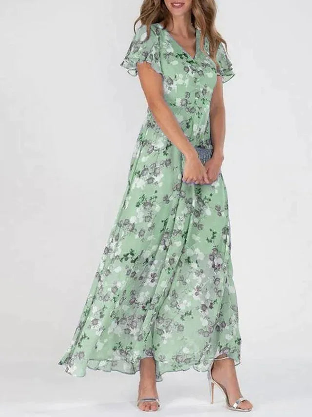 Lilia | Elegant Floral Midi Dress