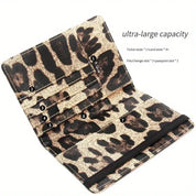 Leo | Light Passport Holder Travel Wallet with Leopard Print