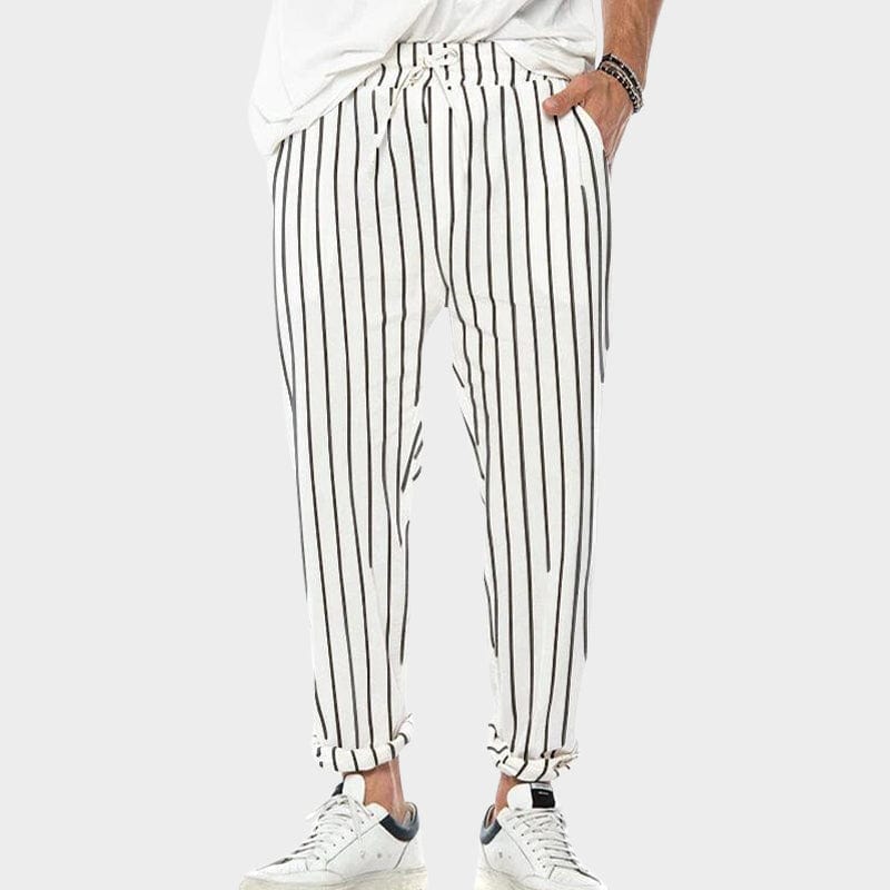 TREVOR | Men's Casual Striped Drawstring Pants