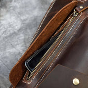 Zion | Retro Crazy Horse Leather Crossbody Sling Travel Bag