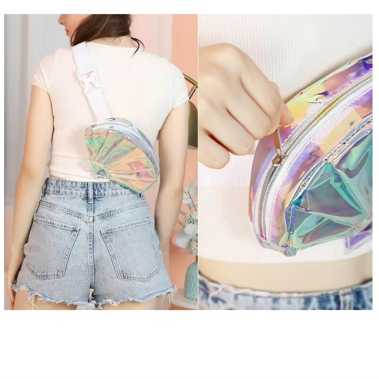 Piper | Holographic Shell-Shaped Crossbody Fanny Pack