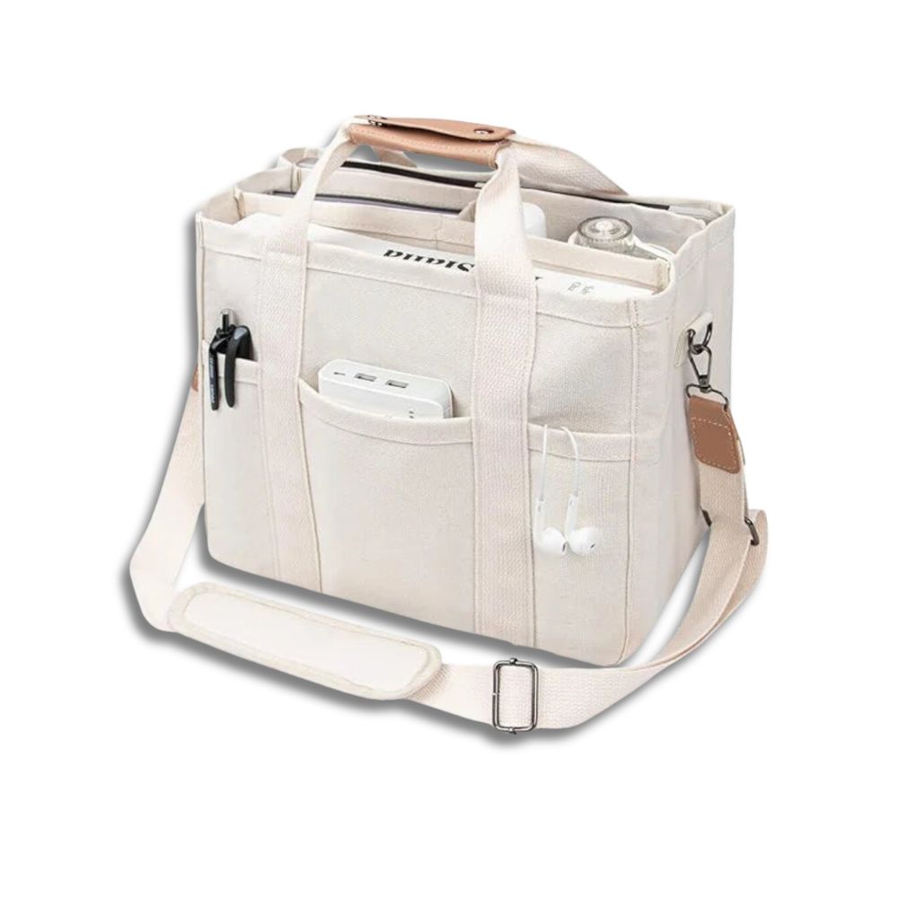 Max | Canvas Crossbody Messenger Travel Bag with Multi Pockets