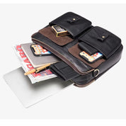 Max | Genuine Leather Briefcase Crossbody Messenger Travel Bag