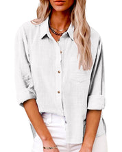 ELLIE | Functional Long Sleeve Blouse