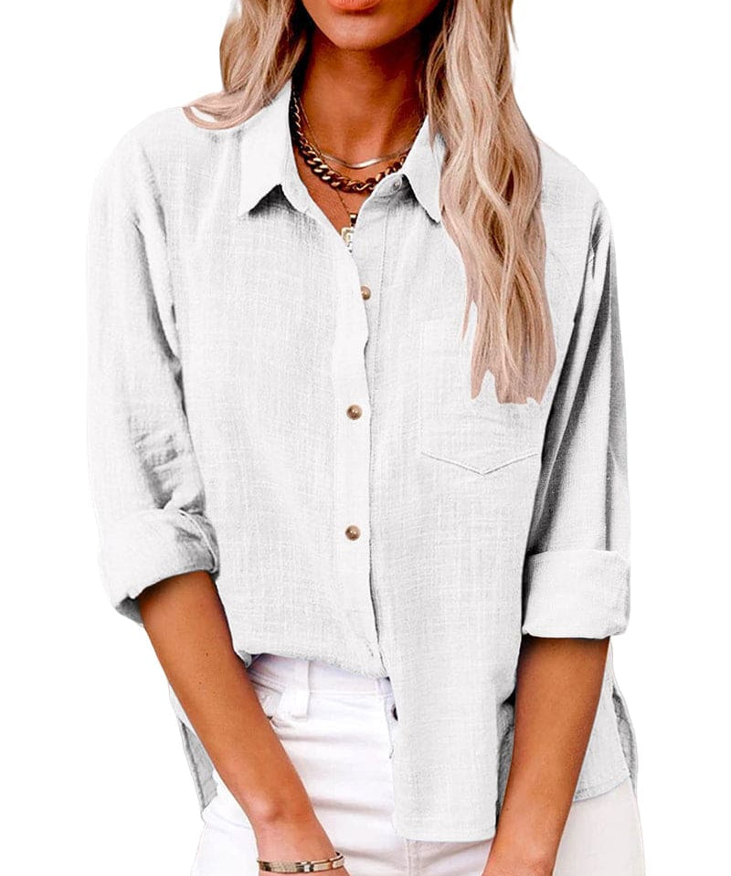 ELLIE | Functional Long Sleeve Blouse