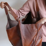 Lily | Women's Large Vegan Leather Tote Shoulder Bag