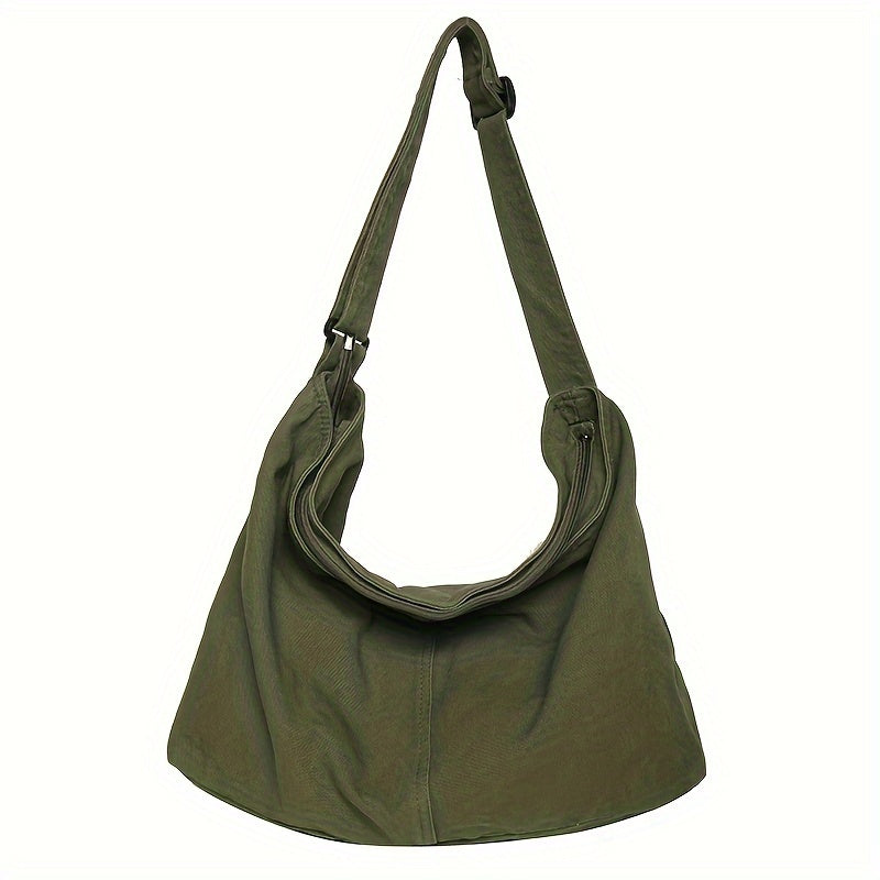 Hailey | Stylish Oversized Canvas Crossbody Messenger Bag