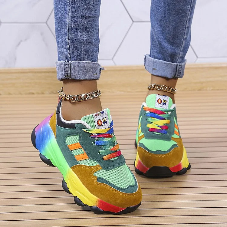 Melody | Vibrant Rainbow Design Shoes