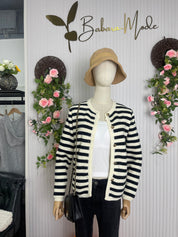 MYLAH | Elegant Striped Cardigan