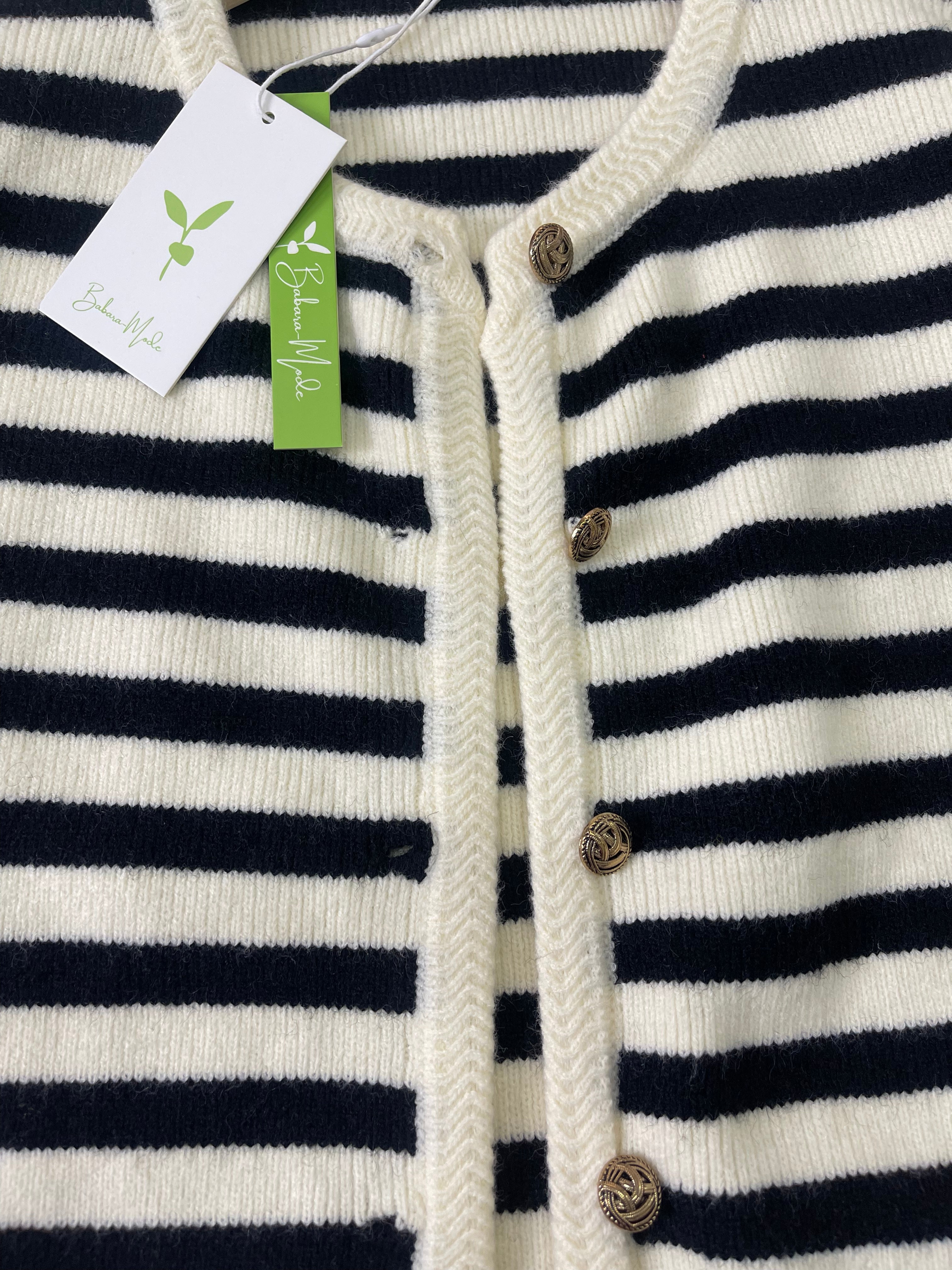 MYLAH | Elegant Striped Cardigan