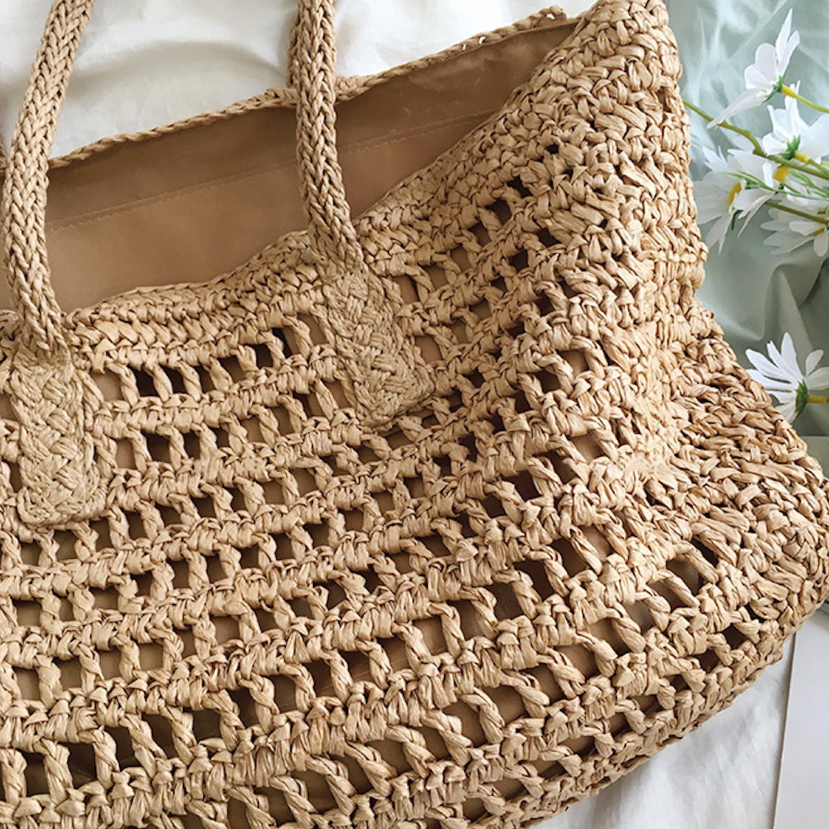 STELLA | Stylish Woven Beach Bag