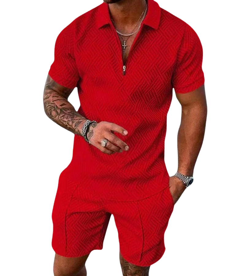 Stylish Summer Polo and Shorts Set for Men