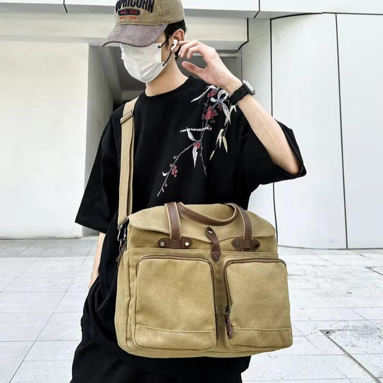 Max | Vintage Canvas Large Shoulder Bag Travel Bag