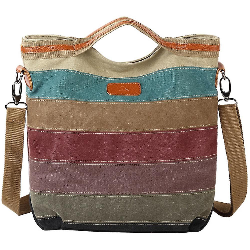 Finn | Canvas Striped Crossbody Messenger Bag