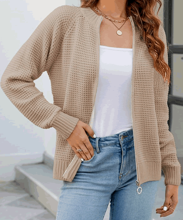 BRITANY | Zip-Up Cardigan