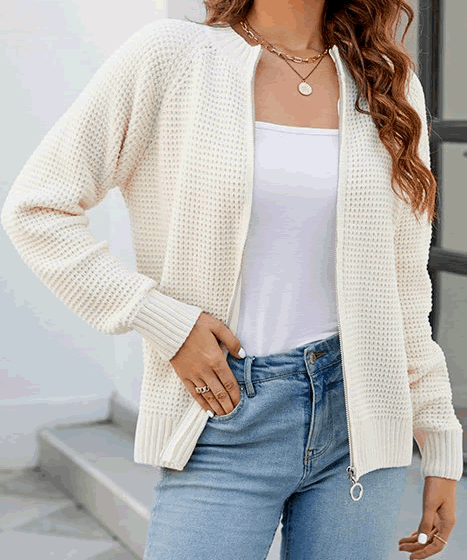 BRITANY | Zip-Up Cardigan