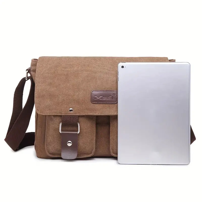 Max | Vintage Canvas Leather Shoulder Bag for Men