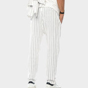 TREVOR | Men's Casual Striped Drawstring Pants