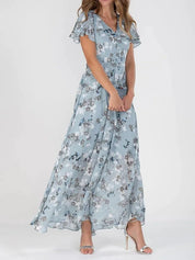 Lilia | Elegant Floral Midi Dress