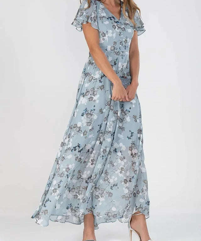 Lilia | Elegant Floral Midi Dress