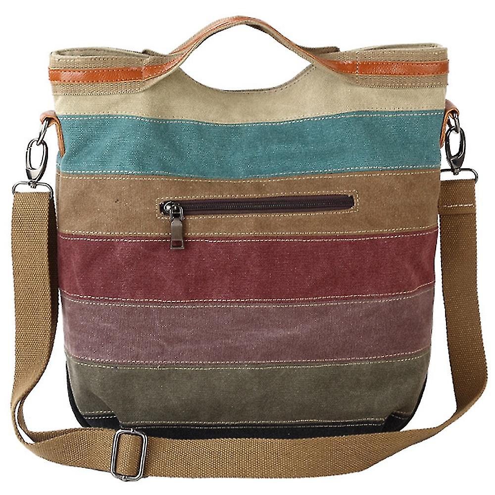 Finn | Canvas Striped Crossbody Messenger Bag