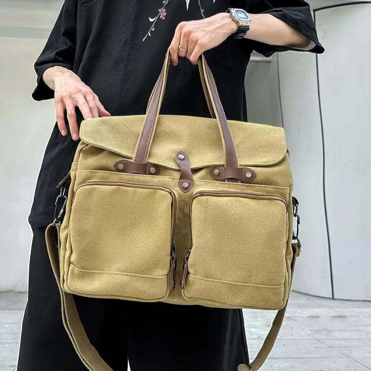 Max | Vintage Canvas Large Shoulder Bag Travel Bag