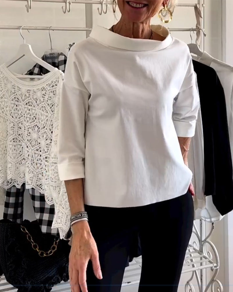 JENNIFER | Elegant Top High Collar