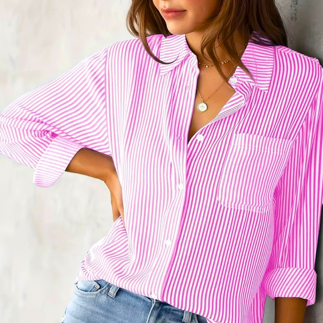 OLIVIA | Comfortable Classic Button Down Blouse